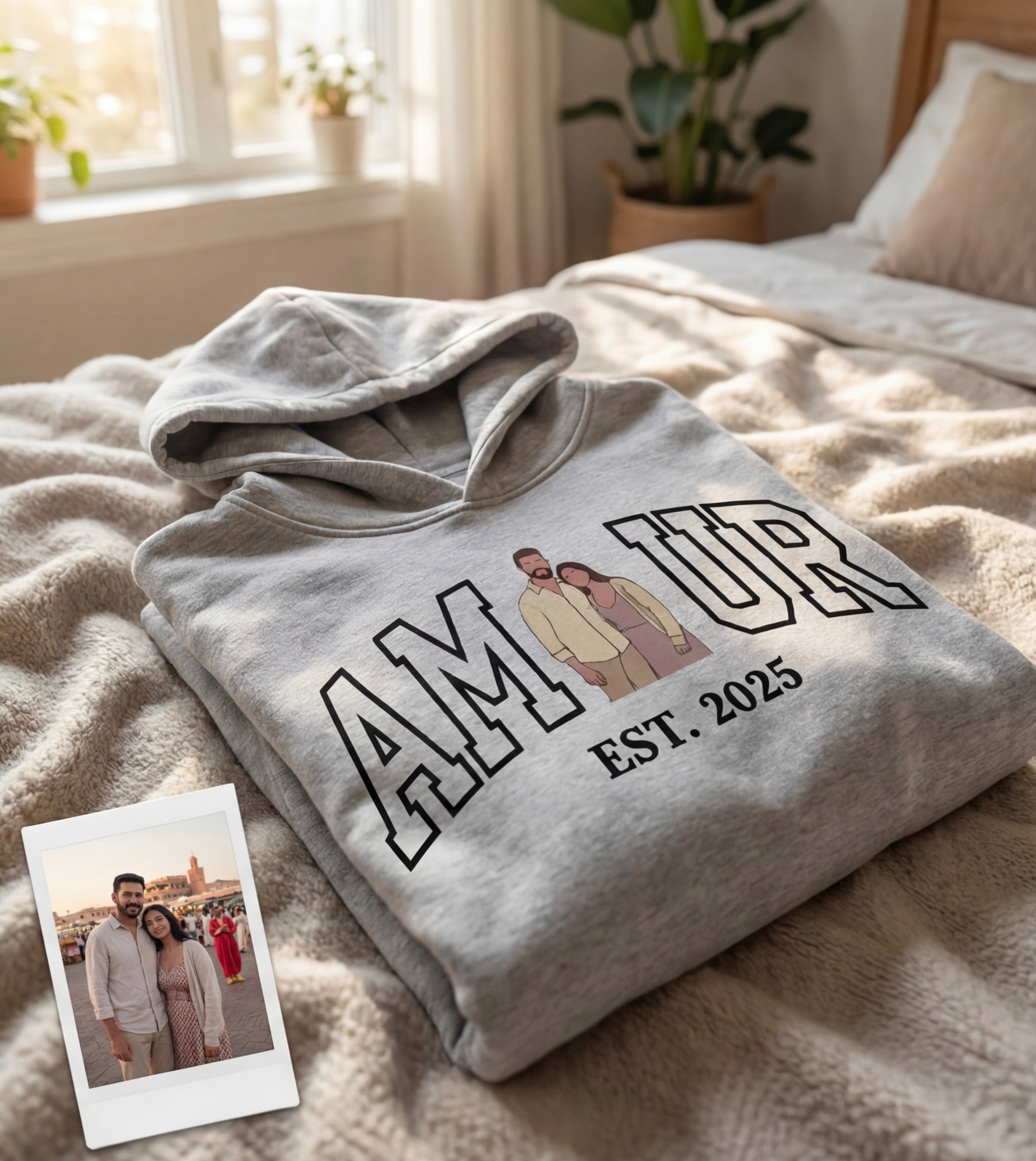 Capuche personnalisé avec portrait photo