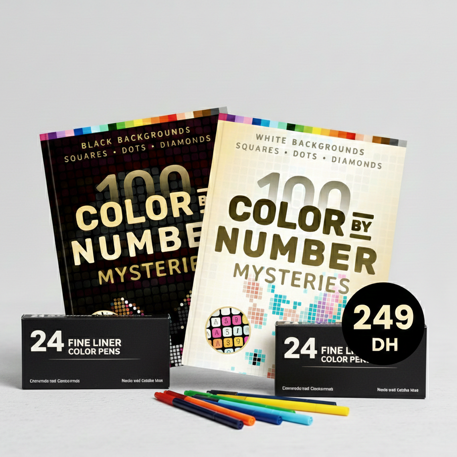 PACK DUO RELAXATION : 2 Livres "Mystères à Colorier" + Feutres Offerts ✨